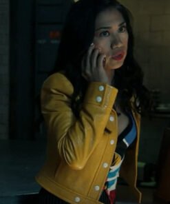 The Equalizer S03 Liza Lapira Yellow Leather Jacket