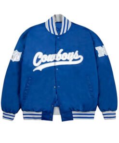 Dallas Cowboys GOLF WANG Satin Bomber Jacket