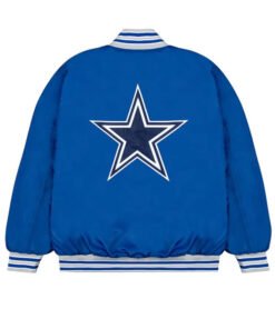 Dallas Cowboys GOLF WANG Satin Full-Snap Blue Jacket