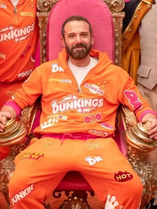 Super Bowl Ben Affleck Dunkings 2025 Tracksuit Orange