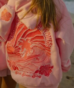 Pink Palm Puff Hoodie