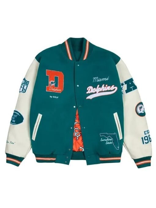 Miami Dolphins GOLF WANG Varsity Jacket