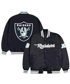 NFL Las Vegas Raiders Black Satin Jacket