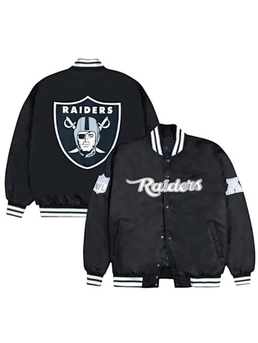 NFL Las Vegas Raiders Black Satin Jacket