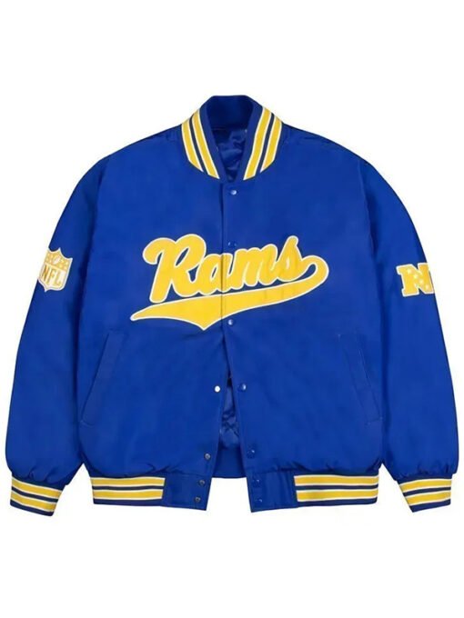 LA Rams GOLF WANG Bomber Satin Jacket