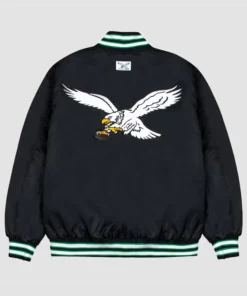 Philadelphia Eagles GOLF WANG Black Bomber Jacket