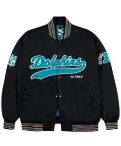 GOLF WANG Miami Dolphins Satin Bomber Jacket