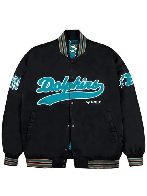 GOLF WANG Miami Dolphins Satin Bomber Jacket