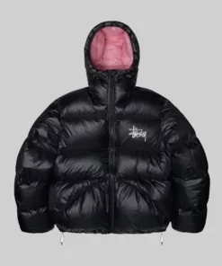 Stussy Black Puffer Jacket