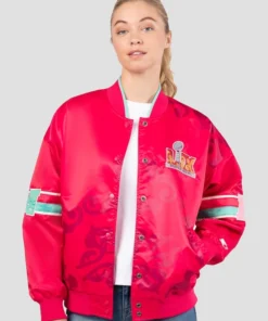 Interception Starter Red Super Bowl LIX Varsity Jacket