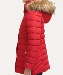 Women Red Puffer Coat