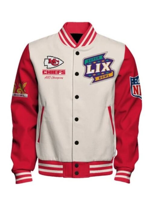 Super Bowl LIX 2025 Kansas City Chiefs Varsity Jacket