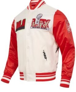 Cream Super Bowl LIX Sublimated Satin Jacket