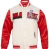 Men’s LIX Super Bowl Cream Sublimated Satin Jacket