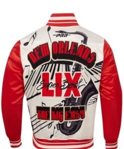 Super Bowl LIX Cream Satin Jacket