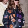 New York Knicks Hailey Bieber Leather Jacket