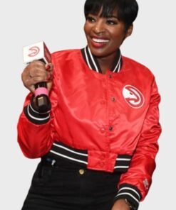 Atlanta Hawks Shamea Morton Red Varsity Jacket