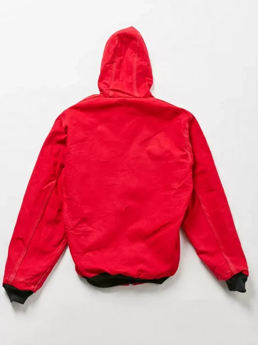 Carhartt Red Hooded Bomber Jacket