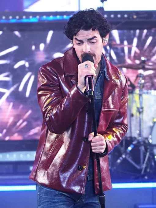 Joe Jonas Times Square Performance Leather Jacket