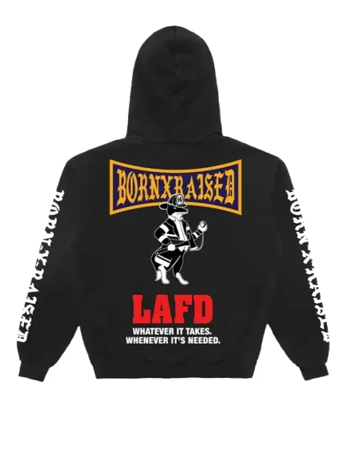 Born X Raised Lafd Snooty Hoodie Black