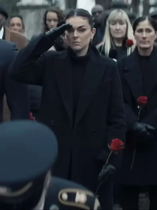 Reacher S02 Karla Dixon Black Trench Coat