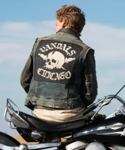 Benny The Bikeriders 2023 Austin Butler Blue Denim Vest