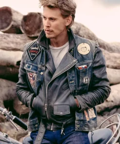 Austin Butler The Bikeriders Blue Denim Vest