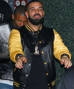 Drake Yellow Black Varsity Jacket