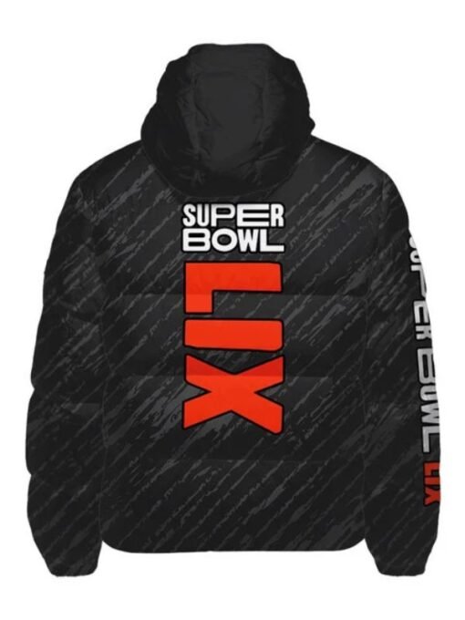 Super Bowl LIX Limited Design Down Black Jacket