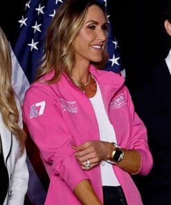 Lara Trump Pink Cotton Zipper Jacket