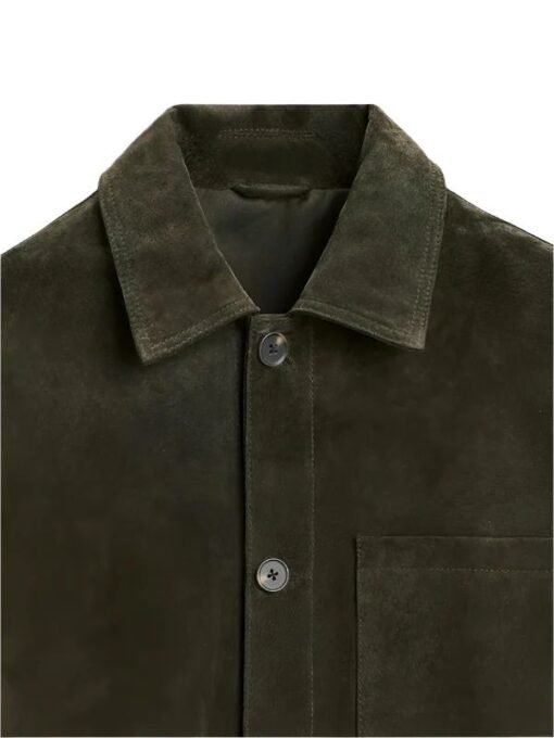 Zara Suede Leather Green Jacket