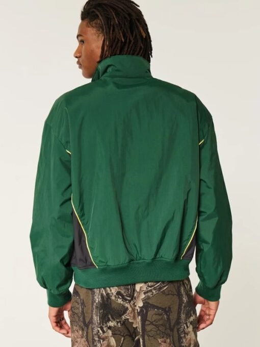 Hollister Bass Pro Shops Graphic Racing Jacket Green