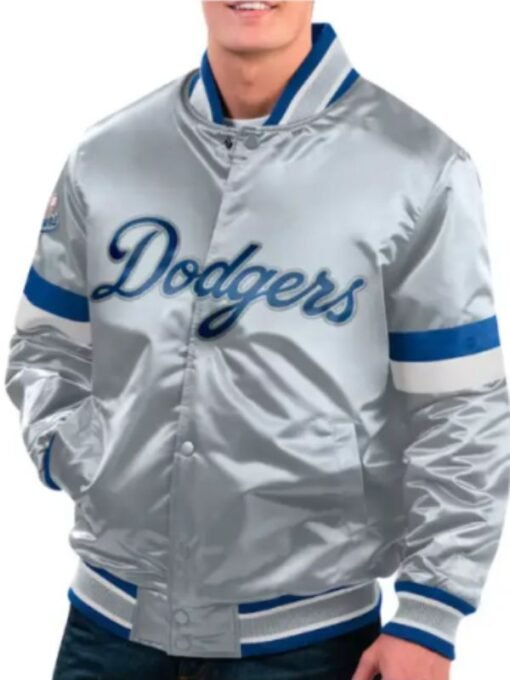 Dodgers Starter Gray Varsity Jacket