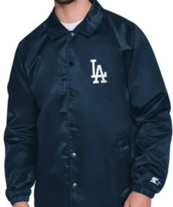 Los Angeles Dodgers Blue Raglan Coaches Jacket