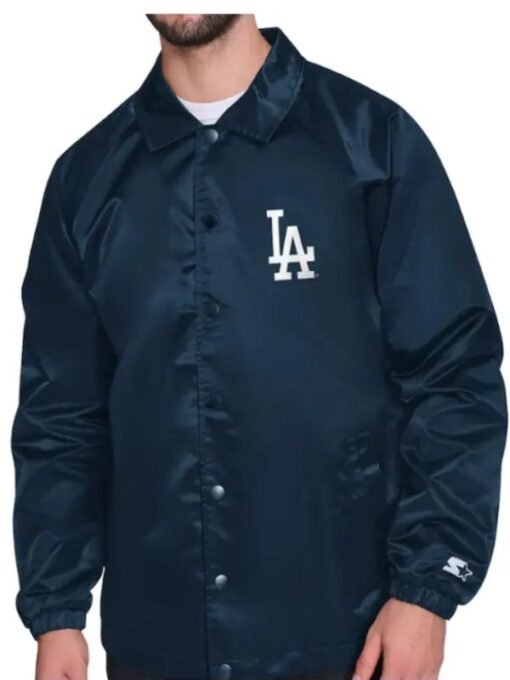 Los Angeles Dodgers Blue Raglan Coaches Jacket