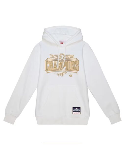 Dodgers 2024 World Series Champions White Pullover Hoodie