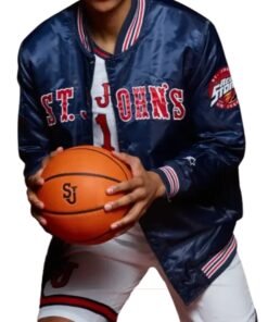 Johns Basketball 2024 Starter Red Satin Jacket