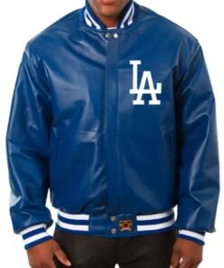 LA Dodgers Royal Blue Leather Jacket