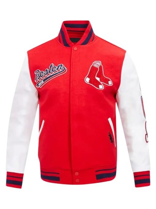 Boston Red Sox Red & White Varsity Jacket
