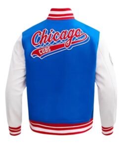 Script Tail Chicago Cubs Classic Rib Varsity Jacket