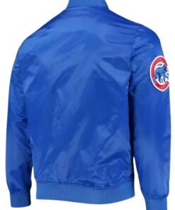 Chicago Cubs Wordmark Royal Blue Satin Jacket