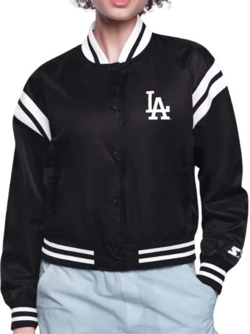 LA Dodgers Starter Printed Logo Black Jacket