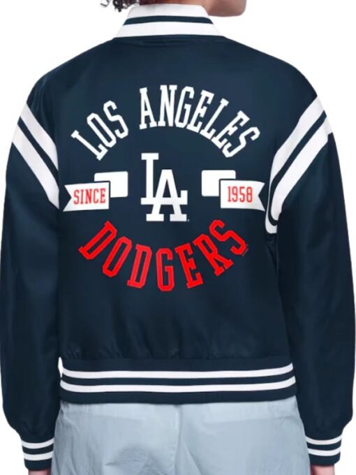 LA Dodgers Starter Printed Logo Navy Jacket