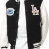 Dodgers Patch Black Varsity Jacket