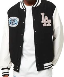 Dodgers Patch Black Varsity Jacket