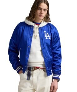Dodgers Polo Royal Satin Jacket