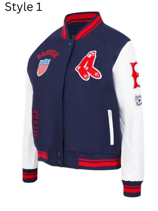 Boston Red Sox Retro Classic Rib Varsity Jacket
