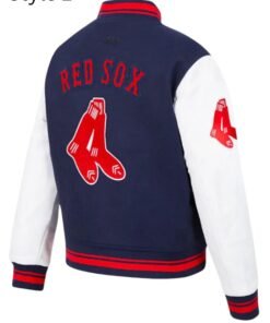 Boston Red Sox Retro Classic Rib Blue Varsity Jacket