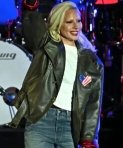 Election Concert Lady Gaga Leather Jacket