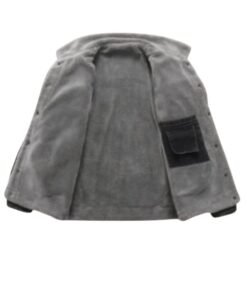 Men’s Slimfit Black Denim Shearling Lining Jacket